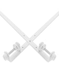2 Pack Adjustable White Iron Desk Stand Brackets For Pegboards No Drill Easy Assembly Height Adjustable Versatile Shelf Supports