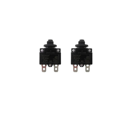 10 Pack 88 Series Breaker Current Overload Protectors 3A 4A 5A 6A 7A 8A 9A 10A 11A 12A 13A 14A 15A 16A 17A 18A 19A 20A 25A For Electronics Projects Easy Install Rock Solid Power Protection, black 25A breaker pair