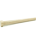 Beige plastic waterjet plunger rod with flat head, side view
