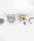 Disassembled Slim Aluminum Pneumatic Air Cylinder 63mm Bore 30mm Stroke With 1/4PT Port parts on white background