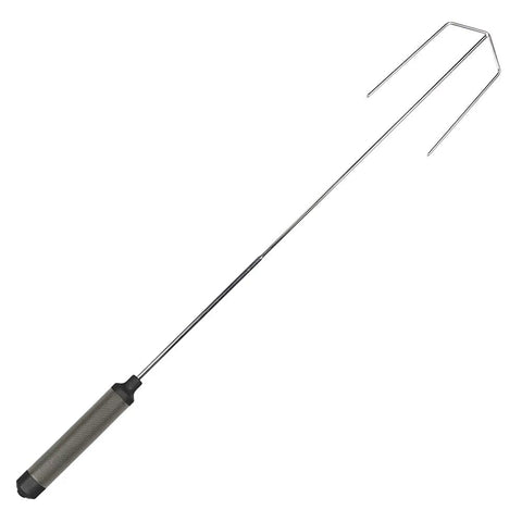 32 Inch Auto Rotating Campfire Roasting Stick For Safe S'mores And Hot Dogs, Kid Friendly Marshmallow Skewer, Outdoor Camping Gear Gray