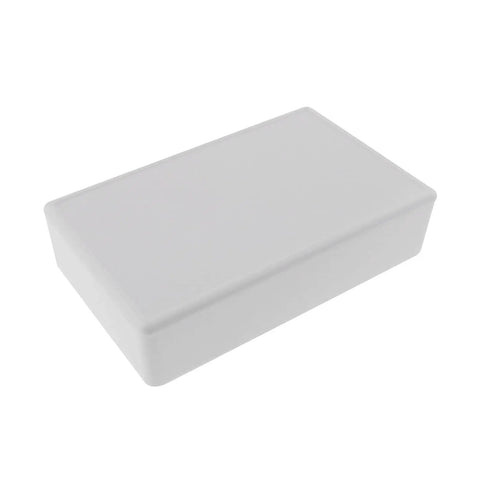 Single white ABS plastic junction box from Four Pack Waterproof Electrical Junction Boxes White ABS Plastic Project Junction Cases Built To Last