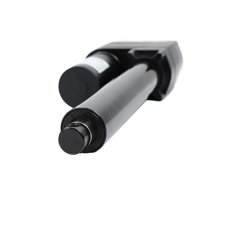 Close-up of Rock Solid Electric Linear Actuator Motor showcasing durable metal construction for smooth push and pull action.