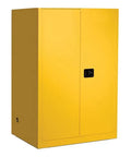 Built Different 90 Gallon Flammable Liquid Safety Cabinet Double Wall Design Two Manual Close Doors for secure chemical storage.