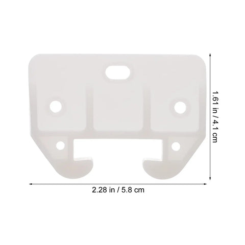 12-Piece Plastic Drawer Rail Guides Replacement Kit for Cabinets, Closets, Dressers and Furniture Systems - white guide dimensions