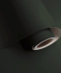 Large Dark Green Peel And Stick Wallpaper 32x118 Inches Self Adhesive Removable Vinyl Wall Covering rolled-up.