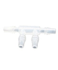 Pagoda Four Way Hose Connector Translucent PP Housing Food Grade PE Seal High Temp Resistant No Fuss Easy Fit Multi Port Hose Fitting Fits 2.4 3.9 4.8 5.6 6.4 7.9Mm Four 4.8Mm Ports Direct Hose Connection Durable, translucent four-port hose fitting