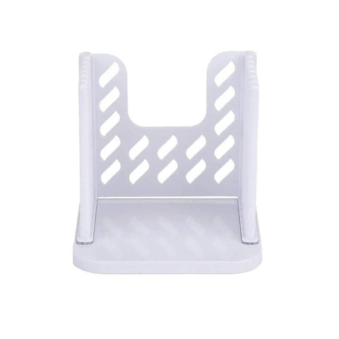 Adjustable Toast Slicer And Bread Cutting Guide For No Fuss Home Bakes Made With Food Grade ABS Plastic Bread Slicer For Even Uniform Slices Foldable Kitchen Tool White showing front view
