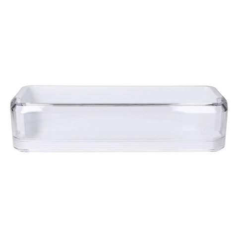 Door Shelf Bin For Refrigerator DA97-06175F Replacement, white OEM part with clear front panel, ideal for snacks and condiments.