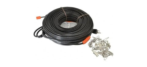 Roof Deicing Cable 240 Feet Long for Fast Ice Melt, 1200 Watts at 120V, Heavy Duty Gutter Heater with Clips and Spacers