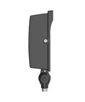 Side view of 80W LED Outdoor Flood Light With Field Adjustable Color Temperature 3000K 4000K 5000K, 120-277V, IP65.