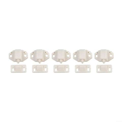 5 Pack ABS Door Roller Catch Kit For Cabinets Cupboards And Closets With Spring Loaded Roller For Smooth Opens And Secure Closures
