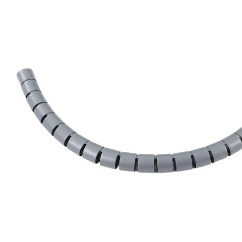 Close-up of spiral cable wrap for cable management protector cover 32mm diameter 30m long easy install for home theater office setup