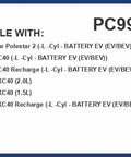 HEPA Cabin Air Filter PC99513HX For Volvo XC40 XC40 Recharge C40 C40 Recharge EX40 Polestar 2 compatibility list