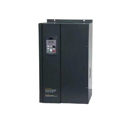 380V VFD Variable Frequency Drive Inverter For Three Phase Motors Beefed Up 110KW To 132KW Speed Controller Tough As Nails Industrial Motor Drive Three Phase 380V Inverter For Precise Speed Control, black metal cabinet front view