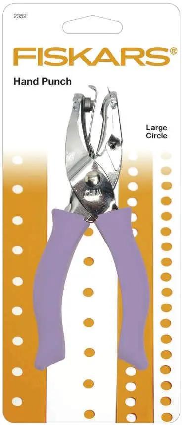 Purple Circle Hand Punch 1/4 Inch For Crafts With Cushioned Grip Dope Easy To Use For Scrapbooking and Card Making on packaging