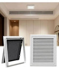 Heavy Duty 19X19 Aluminum Return Air Vent Cover With Removable Mesh Filter And Louvered Wall Grille For Hvac Systems, showing front and back views.
