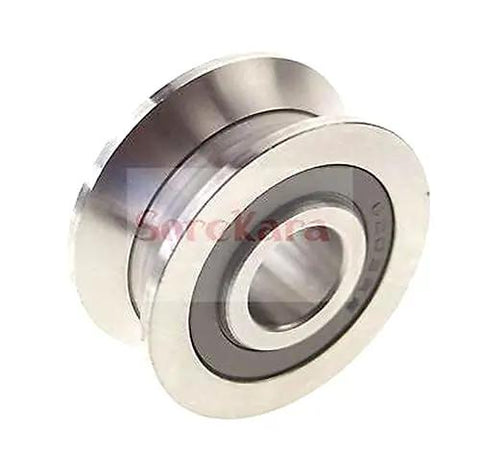 Heavy Duty V Groove Guide Pulley Sheave Rockin Fully Sealed Rail Ball Bearings And Dead Straight Five Point Five Millimeter Width.