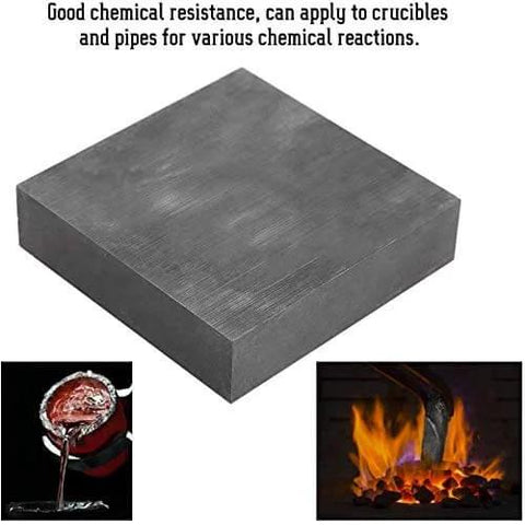 Premium Graphite Blocks Set Of Five For Electrodes And Molds, 1.4 In By 1.38 In By 0.2 In, 99.9 Percent Purity, chemical resistance