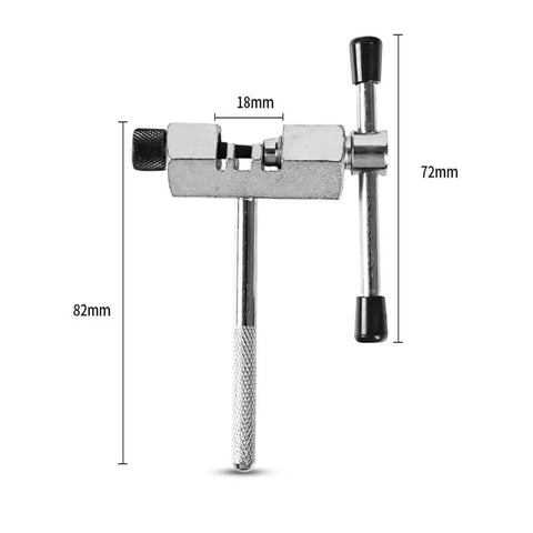 Bike Chain Breaker Remover Tool For Easy Chain Removal And Installation Stainless Steel Chain Splitter Cutter, dimensions shown