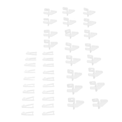 20 Sets 4 Hole Control Horns Clevis Kit Rudder Angle For RC Airplane Foam Fixed Wing Easy To Install Durable Plastic Components