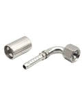 1 Piece 304 Stainless Steel Imperial C Fittings Flat Crimp Hose Fittings With Female Thread For Oil Hoses Ideal For Automotive Marine And DIY Projects, close-up