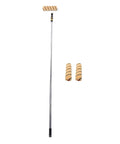 Heavy Duty Paint Roller Kit With Long Extension Pole And Six Stainless Rods Two Nine Inch Replacement Covers for wall painting.