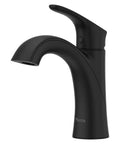 Weller Matte Black Single Handle Bathroom Sink Faucet For Single Hole Or 3-Hole Easy Install With Push And Seal Drain Pforever Ceramic Valve Technology No Leak Performance Sleek Modern Look side view