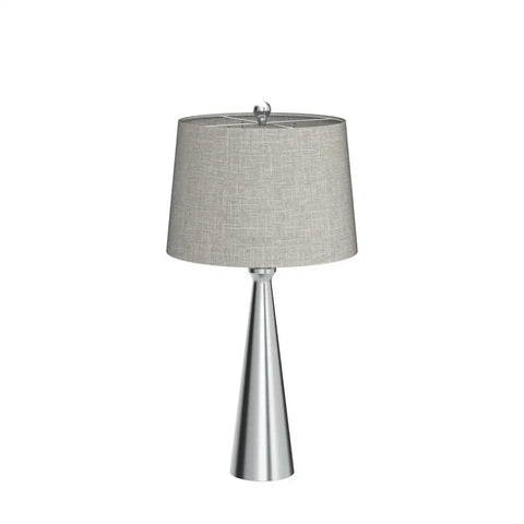 25.75 Inch Table Lamp Set Of 2 For Living Room And Bedroom, Touch Dimming 3 Way Lamps With USB Charging Port, silver fabric shade.