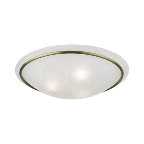 Newburgh 3 Light Ceiling Mount In Bronze with alabaster glass shade, transitional style fixture for hallway, kitchen, or living room.