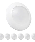 Front view of 4 Pack LED Downlights With Junction Box 6 Inch Recessed Ceiling Lights 14W Dimmable 100W Equivalent 1000 Lumen