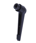 Heavy Duty Four Piece Adjustable Clamping Handles With Female Thread Locking Knobs In Durable Black Stainless Steel, single handle perspective.