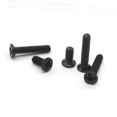 Two Piece Miniature Screw Set With Countersunk Round Screws for Small Machines, Notebooks, and Glasses Repair, assorted sizes on display