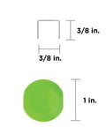 Top Shelf 3 8 Inch Plastic Cap Staples For Housewrap Roofing And Insulation Installations Featuring Bombproof Retention And Premium Weather Proofing Build 2016 Pack. Green plastic cap and staple with dimensions.