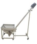 Workhorse Inclined Helical Portable Granules Feeder With Stainless Steel Screw Conveyor 220V 750W front view