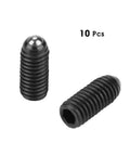High Quality Ten Piece Set Of Carbon Steel Ball Plungers Featuring Spring Loaded Hex Drive For Bulletproof Clamping And Easy As Pie Setup On Shop Gear Now - close-up of two plunger studs.