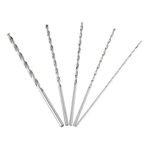 Five Piece Extra Long High Speed Steel Drill Bit Set With Long Shank For Wood Plastic Aluminum And Composite Materials HSS Twist Drill Bits