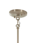Bridlewood Mini Pendant Light With One Light 60W Max, brushed nickel mount detail, includes adjustable stem and mount kit
