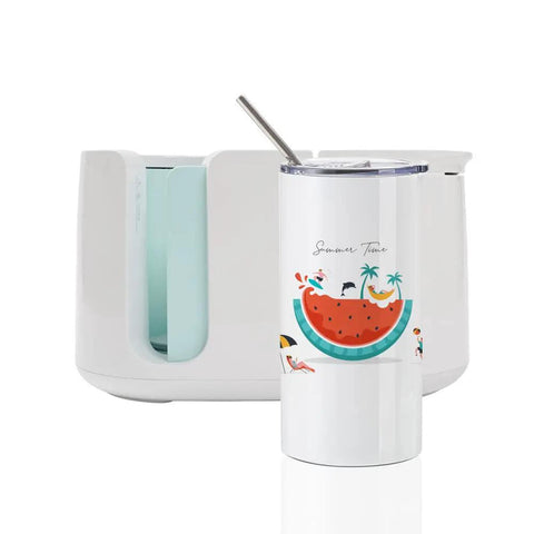 20 Oz Fatty Sublimation Tumbler Set White Stainless Steel Cups with Lids and Metal Straws for Cricut Mug Press Printing Bright