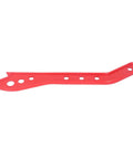 Heavy Duty Plastic Woodworking Push Stick 2 Pack With Grippy Grip And Dead Simple Kickback Defense For Table Saw Router Jointer Workhorse Hands Stay Locked In On Every Cut Rock Solid Build red plastic woodworking push stick shown from side view.