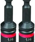 Two Pack 1/4 And 5/16 Inch Reversible Magnetic Hex Chuck Driver With 2 Inch Length Slim Design For Tight Spaces Dual Sided Hex Bits