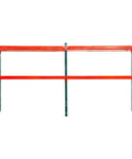 Heavy Duty Steel Pallet Rack Add On Unit 36 Inch Deep By 144 Inch Wide By 96 Inch High Two Tier with orange beams.