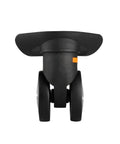 Heavy Duty Universal Suitcase Caster Wheel, black, with a 360-degree swivel base for smooth rolling, designed to swap out your worn out baggage with these universal suitcase caster wheels featuring heavy duty swivel trolley spinners that roll smooth as silk and stay dead silent on concrete floors.