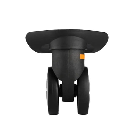 Heavy Duty Universal Suitcase Caster Wheel, black, with a 360-degree swivel base for smooth rolling, designed to swap out your worn out baggage with these universal suitcase caster wheels featuring heavy duty swivel trolley spinners that roll smooth as silk and stay dead silent on concrete floors.