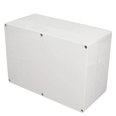 IP65 Electrical Junction Box Heavy Duty Flame Retardant ABS Plastic Enclosure With Screws And Cable For Power Distribution Control Panels At Industrial Construction Sites Outdoor Weatherproof 263x182x125 Mm