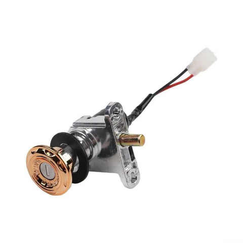 Solid 2 Pin E Bike Ignition Switch Lock Set With Two Keys For Electric Scooters Tricycles Seamless Replacement For Old Broken Units Secure Ride Protection, metal 2-pin lock with wires