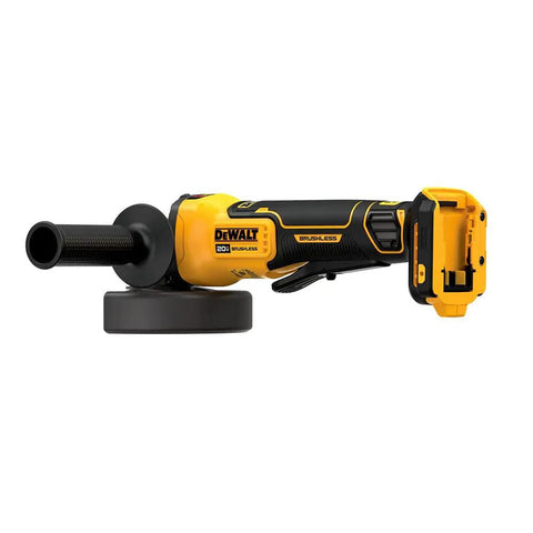 Heavy Duty Angle Grinder With 20V Max FlexVolt Advantage Muscle, Paddle Switch Trigger, designed for tough metalwork, fits 4-1/2 to 5 inch discs.