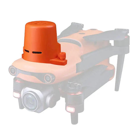 RTK Module For EVO 2 Enterprise Drones With Real Time Centimeter Level Positioning, PPK Support, Reduced EMI on orange drone.