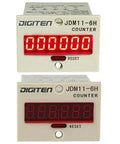 Front view of Six Digit Digital LED Traffic Counter With Photoelectric Sensor, plug and play for conveyor belts, totalizer display