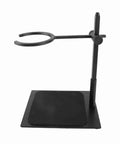 Straight Up Solid Adjustable Pour Over Coffee Stand With Non Slip Base, 7 Piece Aluminum Dripper Kit For Precision Brews, side view of black aluminum stand